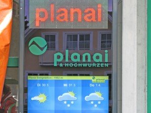 LED-Anzeige f&uuml;r Schladming-Planai von Visio-Tronic
