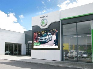 LED Wall bei Skoda in Hallein